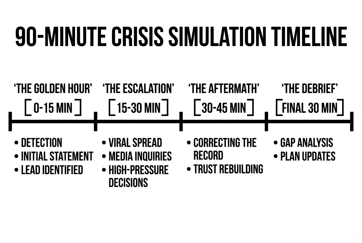 90-Minute Crisis Simulation Timeline